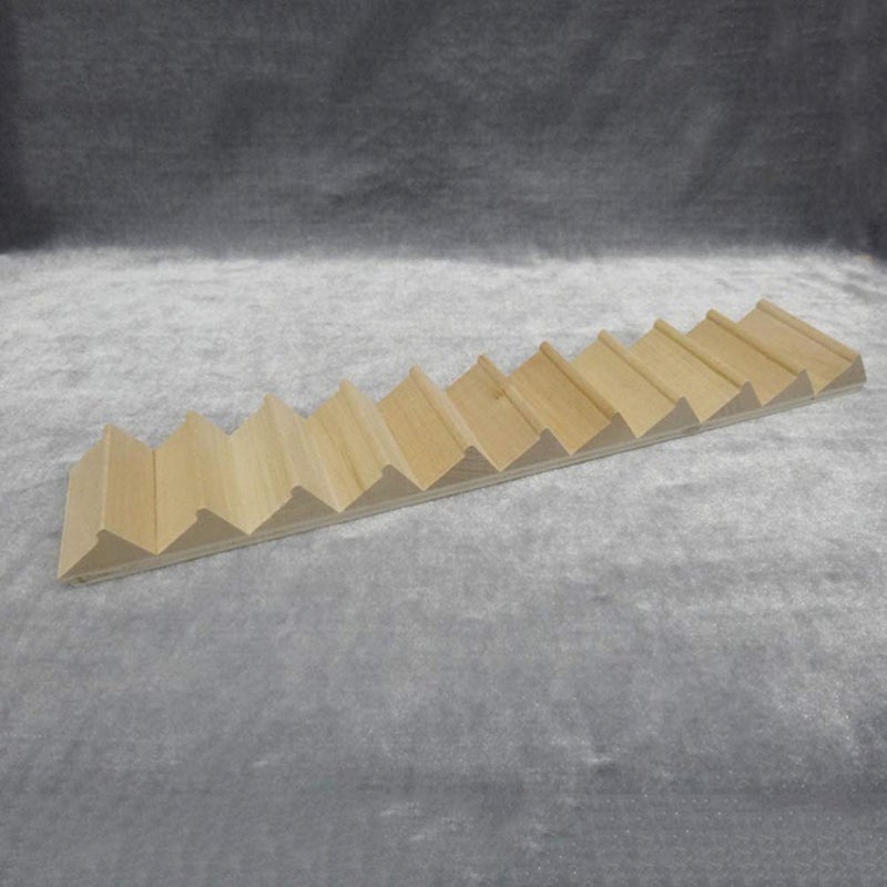 Sewroro Doll House Furnishings 1 12 Scale Dollhouse Stairs Miniature Stairs Wooden Stringer Steps Model DIY Mini Wood Staircase Without Armrest for Micro Landscape Decor - Image 2